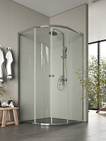 Душевой уголок Agger A01-100TCR/G без поддона 100х100, стекло прозрачное