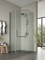 Душевой уголок Agger A03-090MCR/G правый без поддона 86х86, стекло матовое