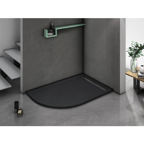 WeltWasser WW TRR 12090 STONE-BL R Черный. Размер 1200х900х30 мм Душевой поддон+СИФОН (2 кор.) фото 2 WeltWasser WW TRR 12090 STONE-BL R Черный. Размер 1200х900х30 мм Душевой поддон+СИФОН (2 кор.) фото 2