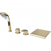 D474.5PZ DUNAJ смеситель каскадный на 4 отверстия, ЦВЕТ ЗОЛОТО RAV Slezak