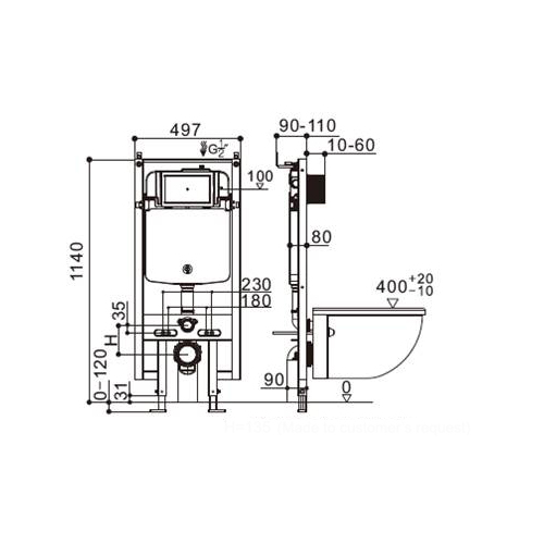 WeltWasser WW AMBERG 404 Инсталляция для напольного унитаза без кнопки фото 3 WeltWasser WW AMBERG 404 Инсталляция для напольного унитаза без кнопки фото 3