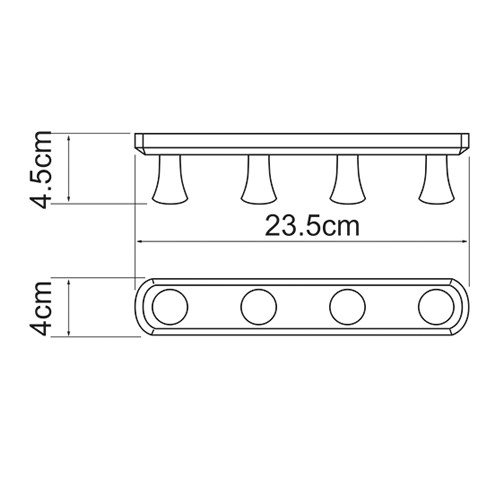 Кронштейн настенный 4 крючка WasserKRAFT K-1094 фото 4 Кронштейн настенный 4 крючка WasserKRAFT K-1094 фото 4