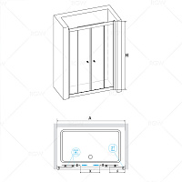Душевая дверь RGW CL-10 Прозрачное 1300