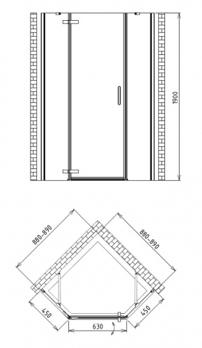 Душевой уголок Gemy Fall Tea S29115 фото 5