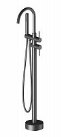 Смеситель напольный для ванны и душа Timo Saona черный (2300/03Y-CR)