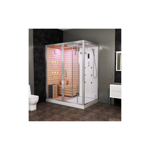 Комбинированная сауна 2в1 Ceruttispa ALBANO-R White 1800x1100x2230 мм фото 3