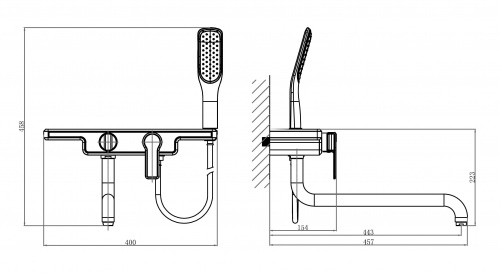 Смеситель для ванны D&K Berlin Humboldt (DA1453312) фото 2