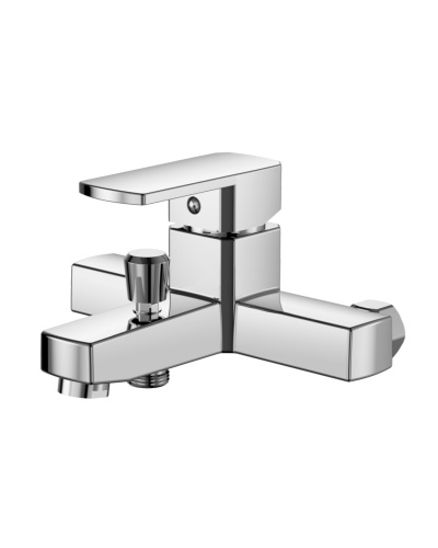 OneLife P06-100cr полимерный смеситель для ванны/душа, хром фото 3