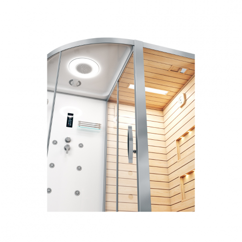 Комбинированная сауна 2в1 Ceruttispa LUGANO-R White 1800x1100x2230 фото 5