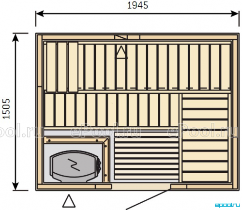 Финская сауна Harvia Variant с обшивкой из ольхи S2015 фото 3