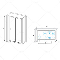 Душевой уголок RGW CL-31 (CL-21 + Z-12) Прозрачное 900x900