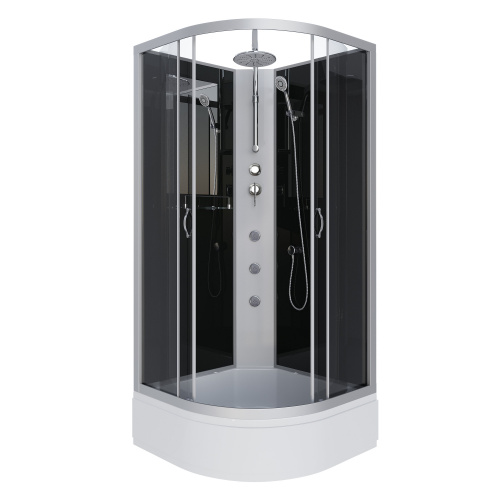 Душевая кабина Niagara. NG-3502-14BKTG (1000х1000х2100-2400) средний поддон(26см) стекло ТОНИРОВАННОЕ 4 места фото 5