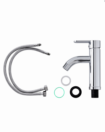 OneLife P99-020cr полимерный смеситель для раковины, хром фото 7