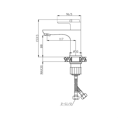 Термостат Orange Thermo T19-021cr для раковины фото 2