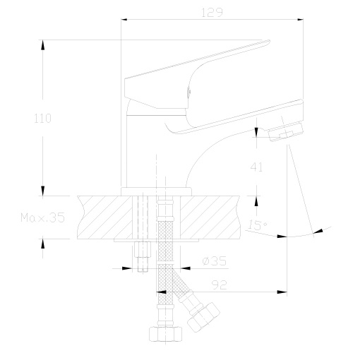 Смеситель для раковины Rossinka RS29 (RS29-11) фото 2