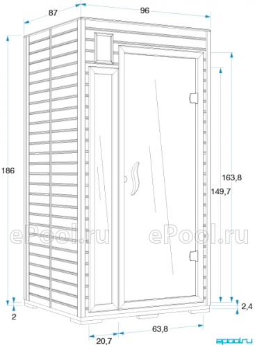 Инфракрасная кабина (сауна) Mountfield Mariana размер 97x87x186 см фото 4