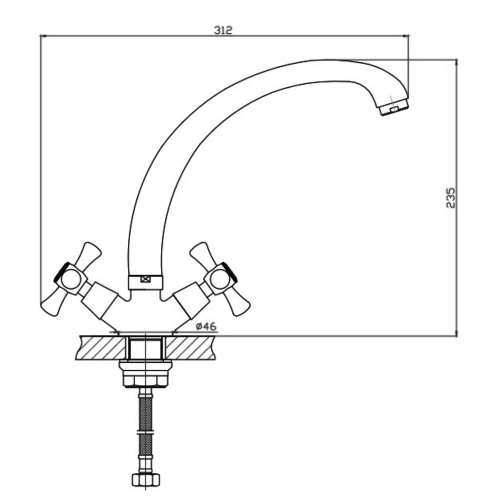 Смеситель для кухни Agger Retro A1900200 фото 2