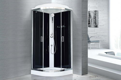 Душевая кабина Royal Bath  RB 90HK5-BT-CH (черное/прозрачное) фото 4