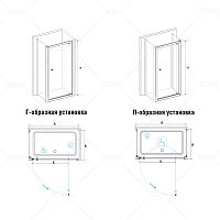 Душевой уголок RGW PA-43 (PA-05 + Z-050-1) Прозрачное 900x1000