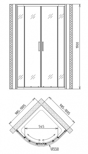 Душевой уголок Gemy Victoria S30082M фото 5