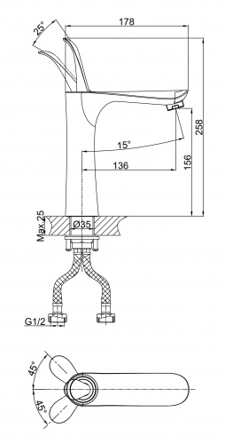 Смеситель для раковины D&K Venice.Baciano (DA1032656) фото 2