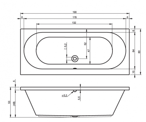 Ванна акриловая Carolina 190 фото 2