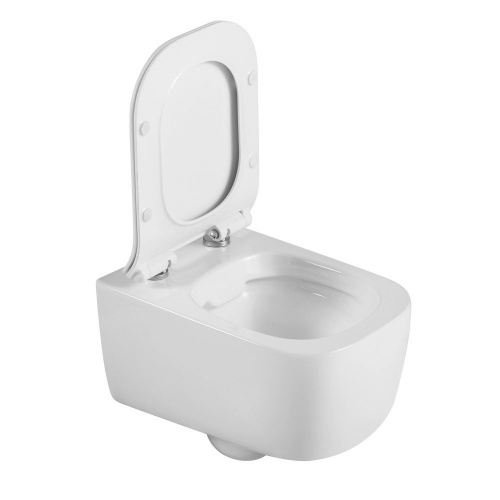 Подвесной безободковый унитаз Black & White W-730 фото 3