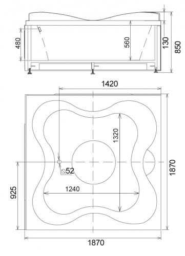 Акриловая ванна Gemy G9089 K R фото 6