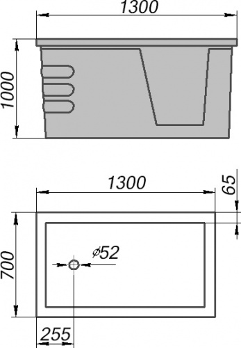 Акриловая ванна для инвалидов и пожилых людей Bolu BL-106 R PERSONA фото 3