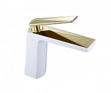 смеситель для умывальника Venturo белый-золото