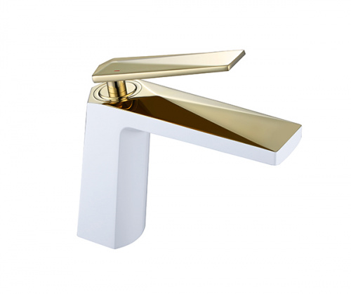 смеситель для умывальника Venturo белый-золото