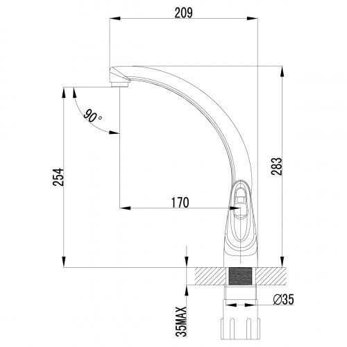 Смеситель для кухонной мойки Lemark Luna (LM4155C) фото 3