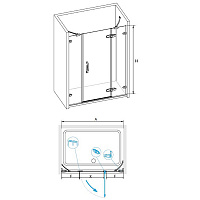 Душевая дверь RGW SA-01 Прозрачное 1500