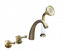 L076.5PSM LABE смеситель каскадный на 4 отверстия, ЦВЕТ БРОНЗА RAV Slezak