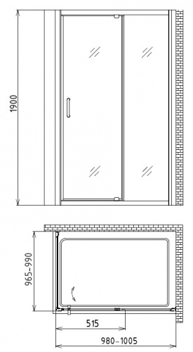 Душевой уголок Gemy Sunny Bay S28191AM-A100M фото 5