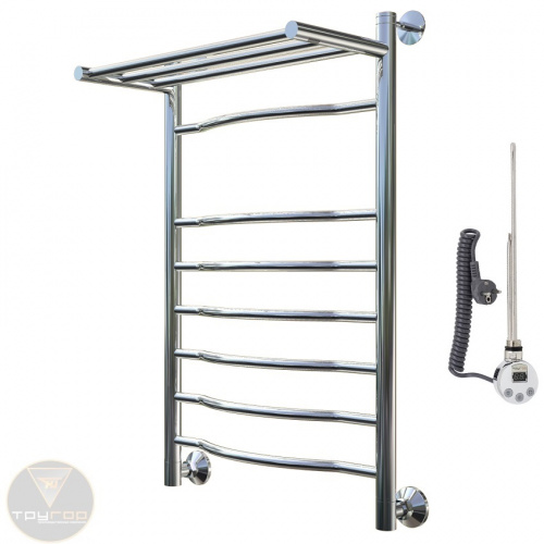 Электрический полотенцесушитель «ЛОТОС» серия 4 с полкой фото 4