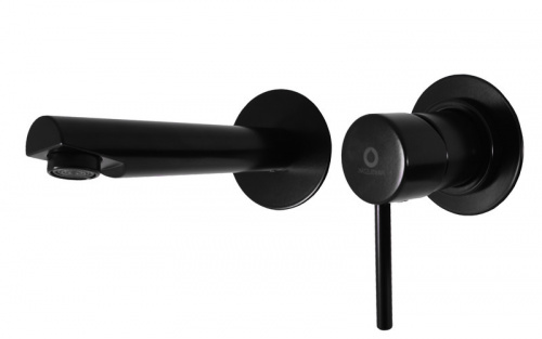 SE934CMAT SEINA - смеситель для умывальника настенный, ЧЕРНЫЙ МАТОВЫЙ RAV Slezak фото 2