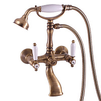 MK560.5/2SM MORAVA RETRO - смеситель классический для ванны с душем, лейка, ЦВЕТ БРОНЗА RAV Slezak