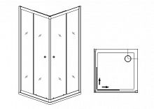 Душевой уголок Dolphin TN-205-J Прозрачное 800x800