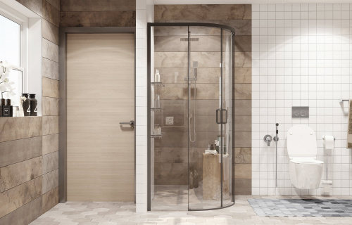 Душевое ограждение Ambassador Queen 11011202Black (1000x1000x2000), 1 место фото 3