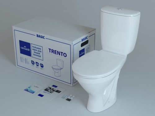 УНИТАЗ КОМПАКТ TRENTO TR011 С СИДЕНЬЕМ ТЕРМОПЛАСТ И МИКРОЛИФТОМ фото 3