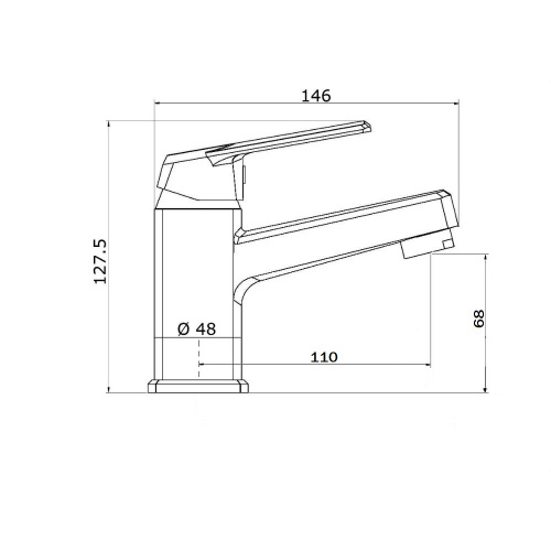Смеситель для раковины OneLife P02-021b полимерный фото 2