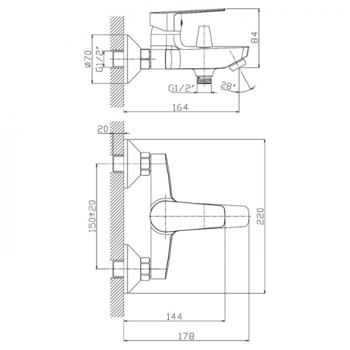 Смеситель для ванны Rossinka S (S35-31) фото 2