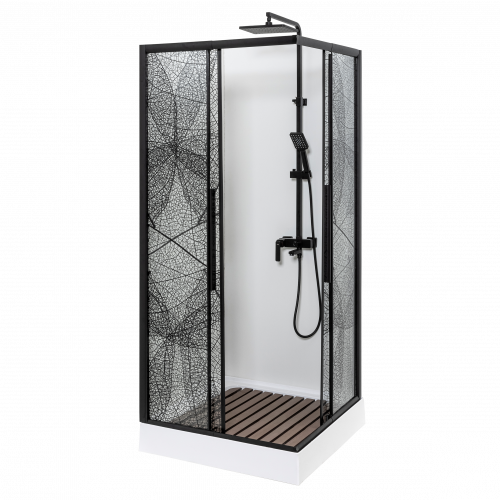 Душевое ограждение Deto KB 100-110 Black фото 4