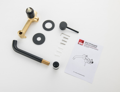 Смеситель для раковины встроенный Timo Saona 2372/03SM черный фото 2