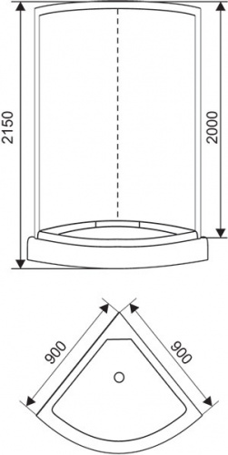 Душевая кабина Arcus AS-101-9 90х90 фото 2