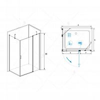 Душевой уголок RGW LE-44 (LE-04+Z-14) Прозрачное 1000x1000
