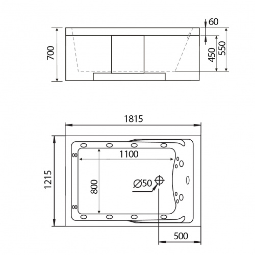 Акриловая ванна Gemy G9061 K L фото 5