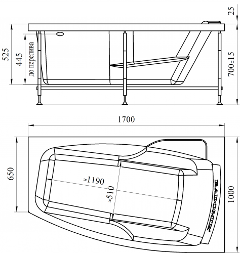 Акриловая ванна Radomir «Аризона» фото 3