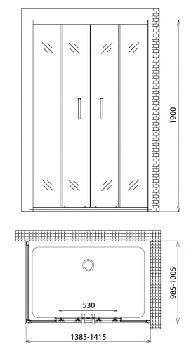 Душевой уголок Gemy Victoria S30192E-A100 фото 5